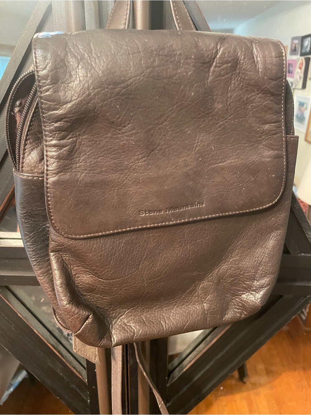 Stone Mountain Accessories Brown Leather Backpack